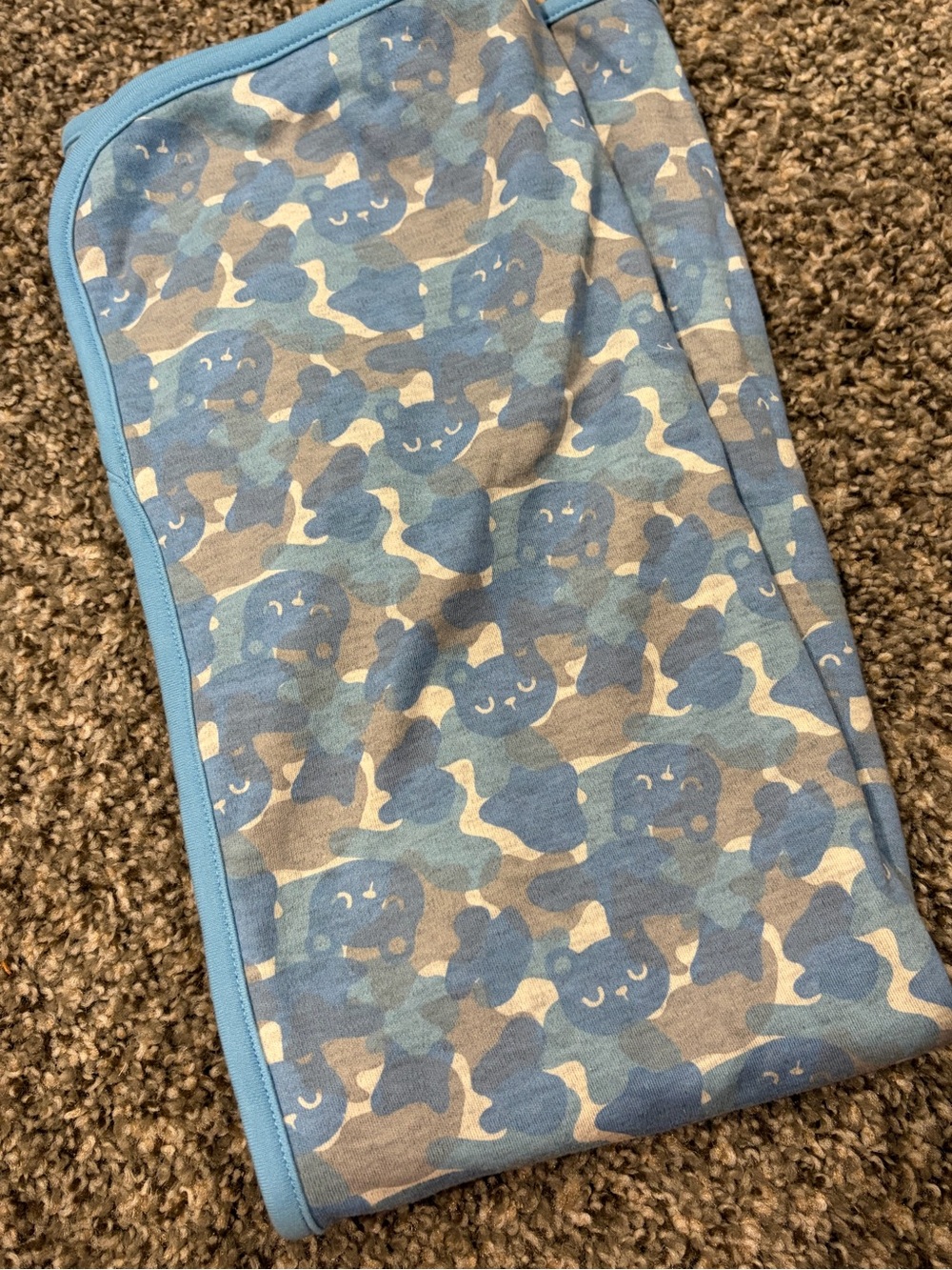 First Impressions blue kitten receiving blanket